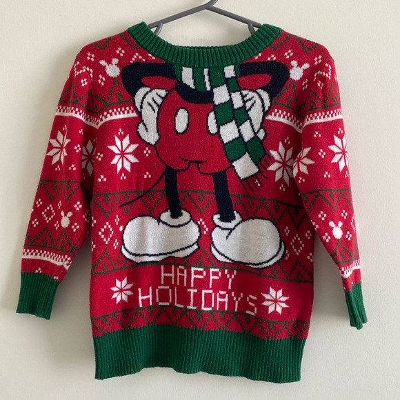 Disney Mickey Mouse Knit Holiday Sweater - Picture 1 of 9